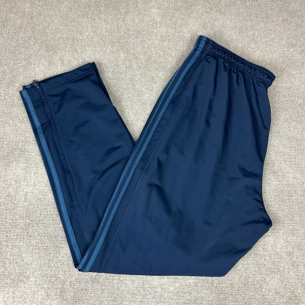 Adidas Primegreen Tiro Track Pants Men XL Blue Side Stripes Ankle Zip Drawstring